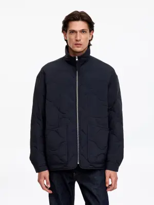 Veste matelassée en duvet - Bleu marine foncé — photo 1