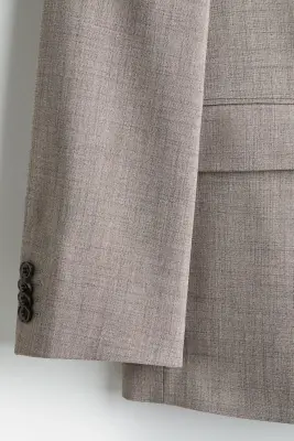 Veste Relaxed Fit à fermeture croisée - Beige — photo 1