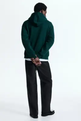 Hoodie imprimé Loose Fit - Vert foncé/I lose control — photo 3
