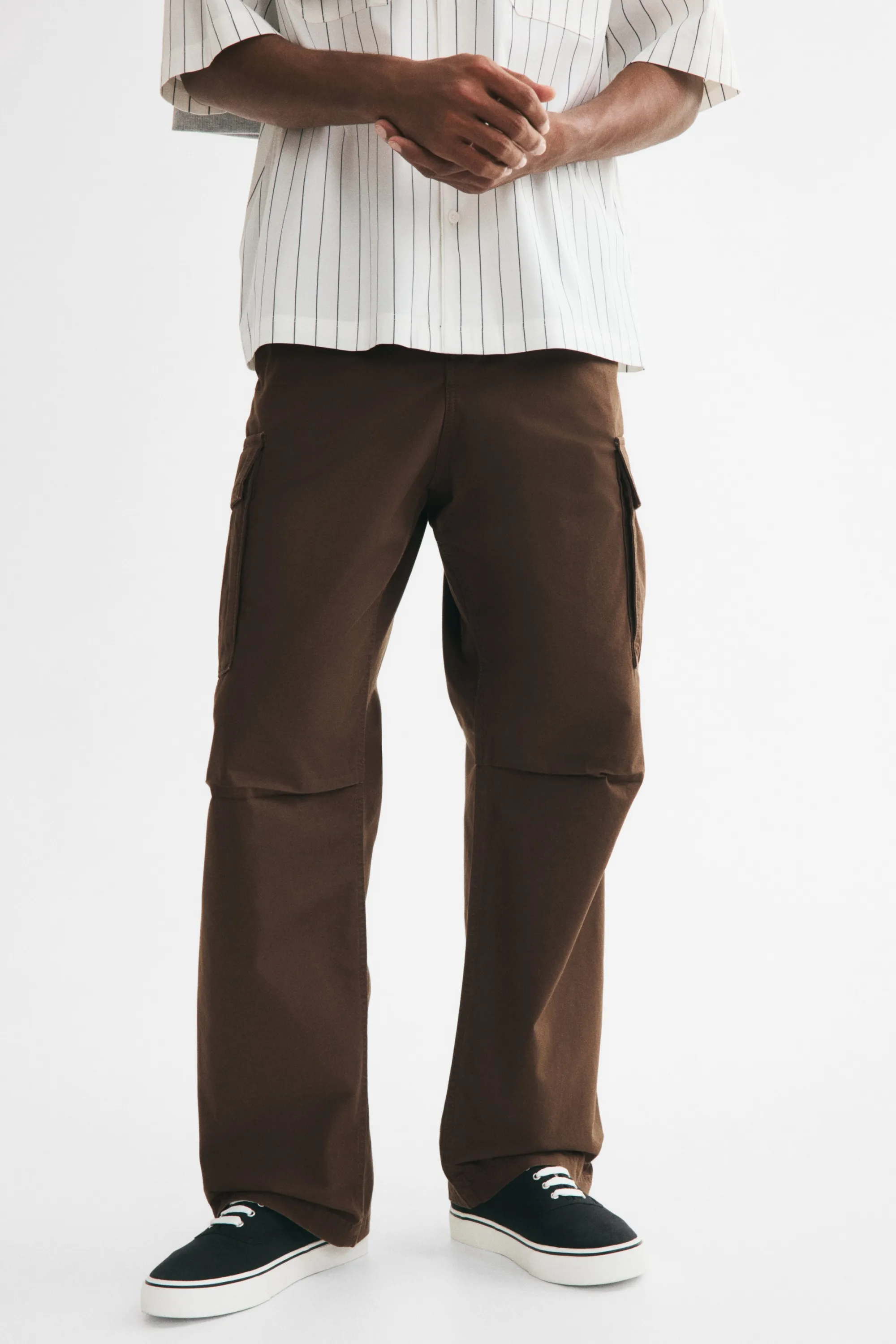 Pantalon cargo Relaxed Fit - Marron foncé