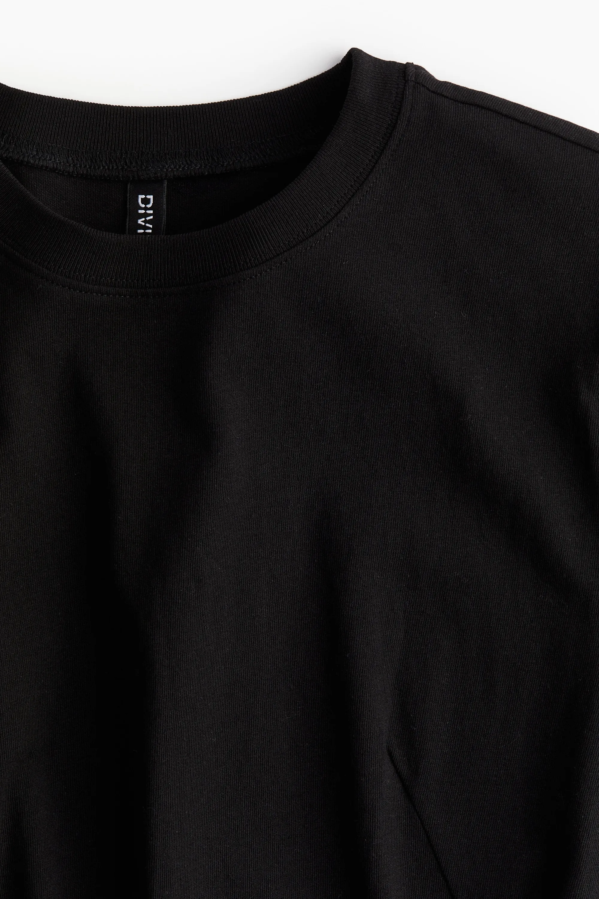 Robe T-shirt à épaulettes - Noir