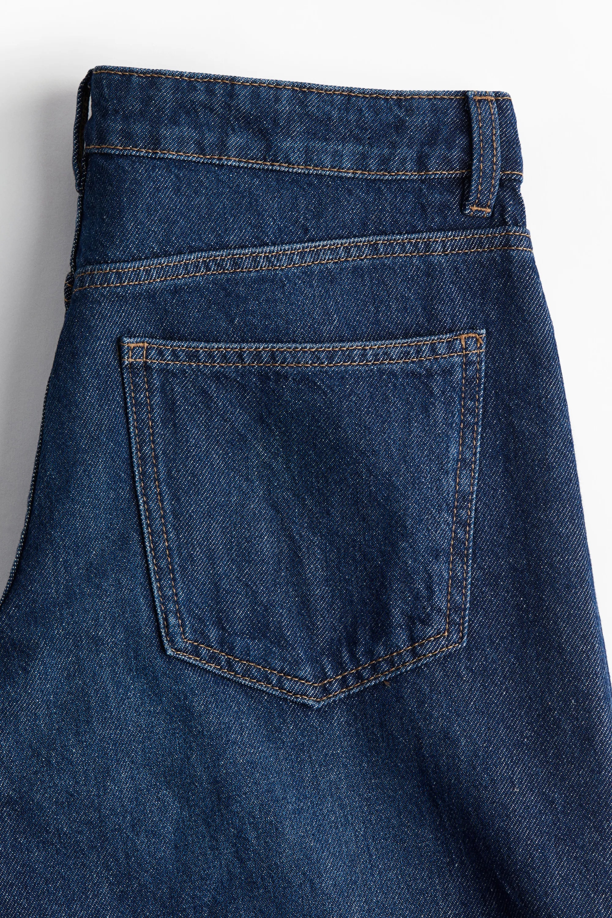 Barrel Regular Cropped Jeans - Bleu denim foncé