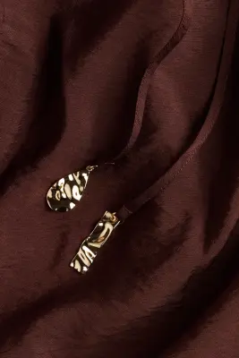 Robe tunique oversize - Marron foncé — photo 4