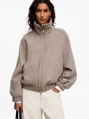 Veste en mélange de laine - Beige — photo 3
