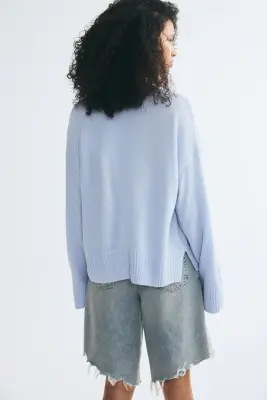 Pull décontracté - Bleu clair — photo 3
