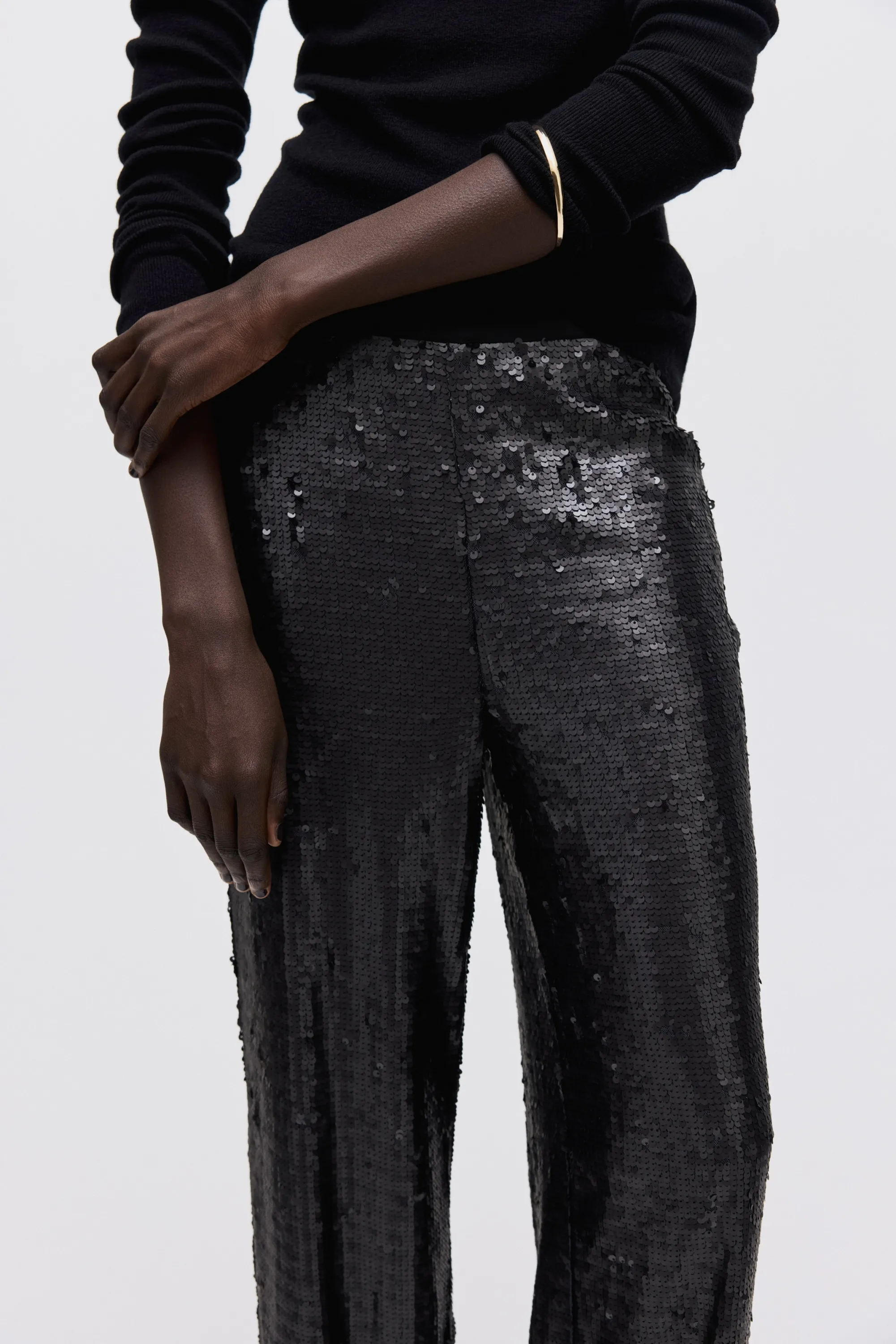 Pantalon à sequins - Noir