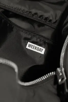 Sac demi-lune à bandoulière - Noir — photo 4