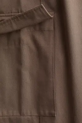 Pantalon barrel en coton - Vert kaki — photo 3