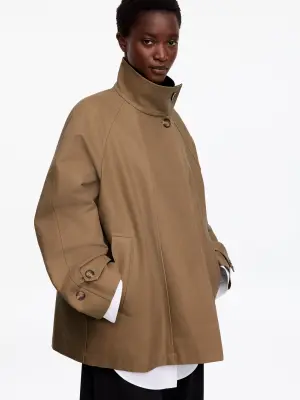 Veste avec col en velours côtelé - Marron — photo 3