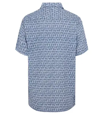 ALL SIZE  GRANDE LONGUEUR CHEMISE FLEURS Bleu — photo 3