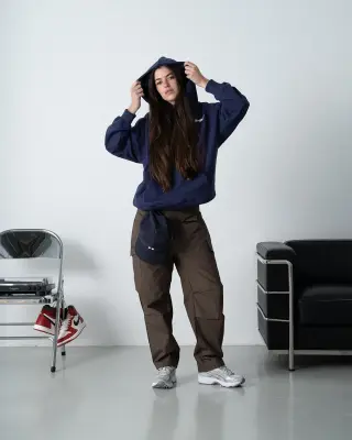 W Patch Hoodie Navy — photo 3
