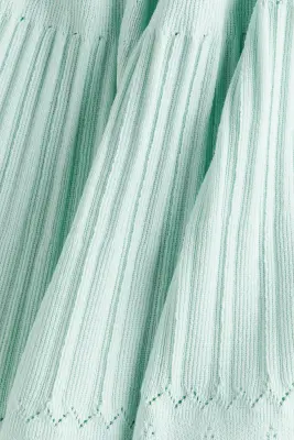 Robe en maille avec jupe évasée - Turquoise clair — photo 4