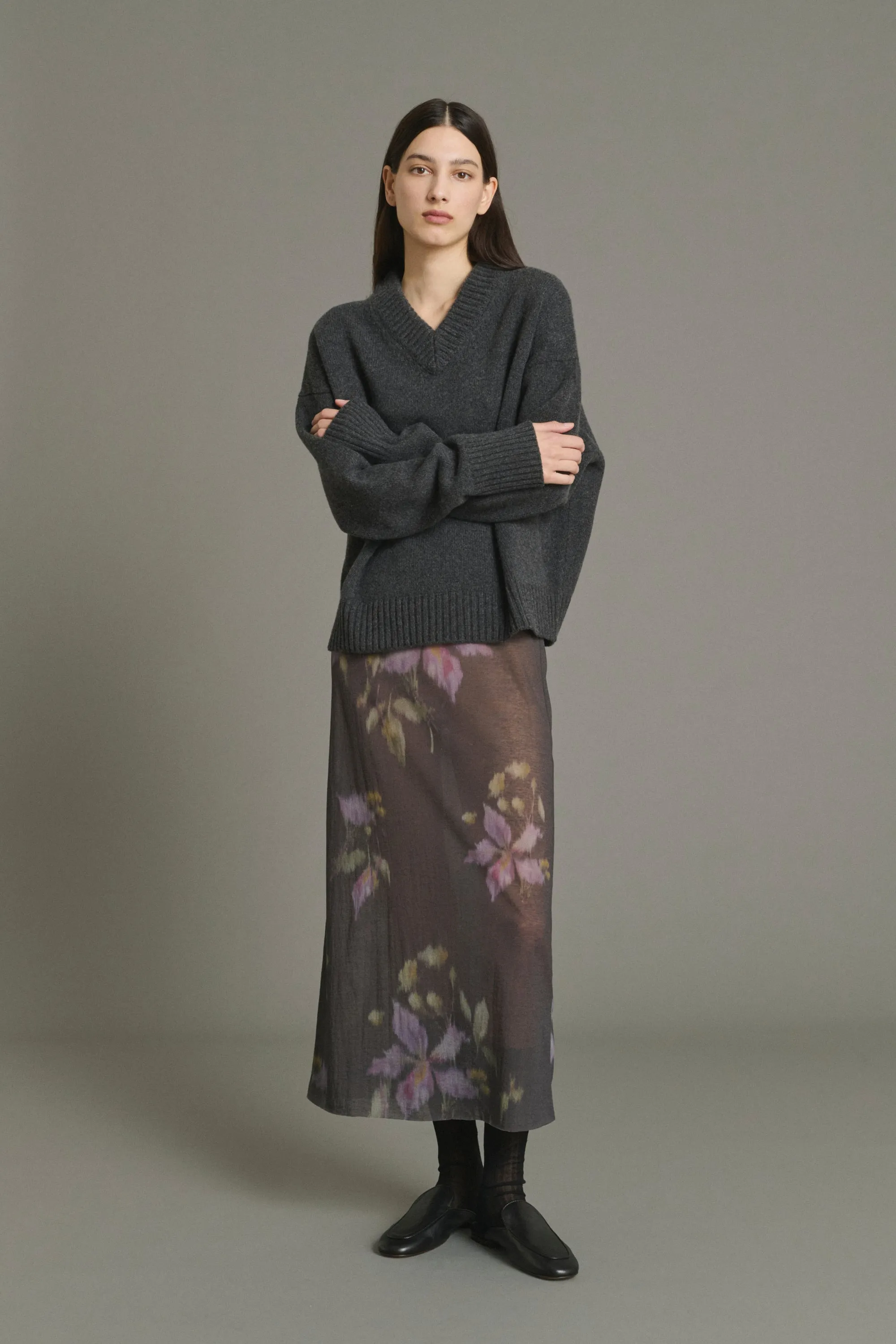 JUPE BAHIA ANTHRACITE/VIOLET