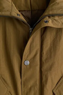 Veste sans manches à col droit - Vert kaki foncé — photo 4
