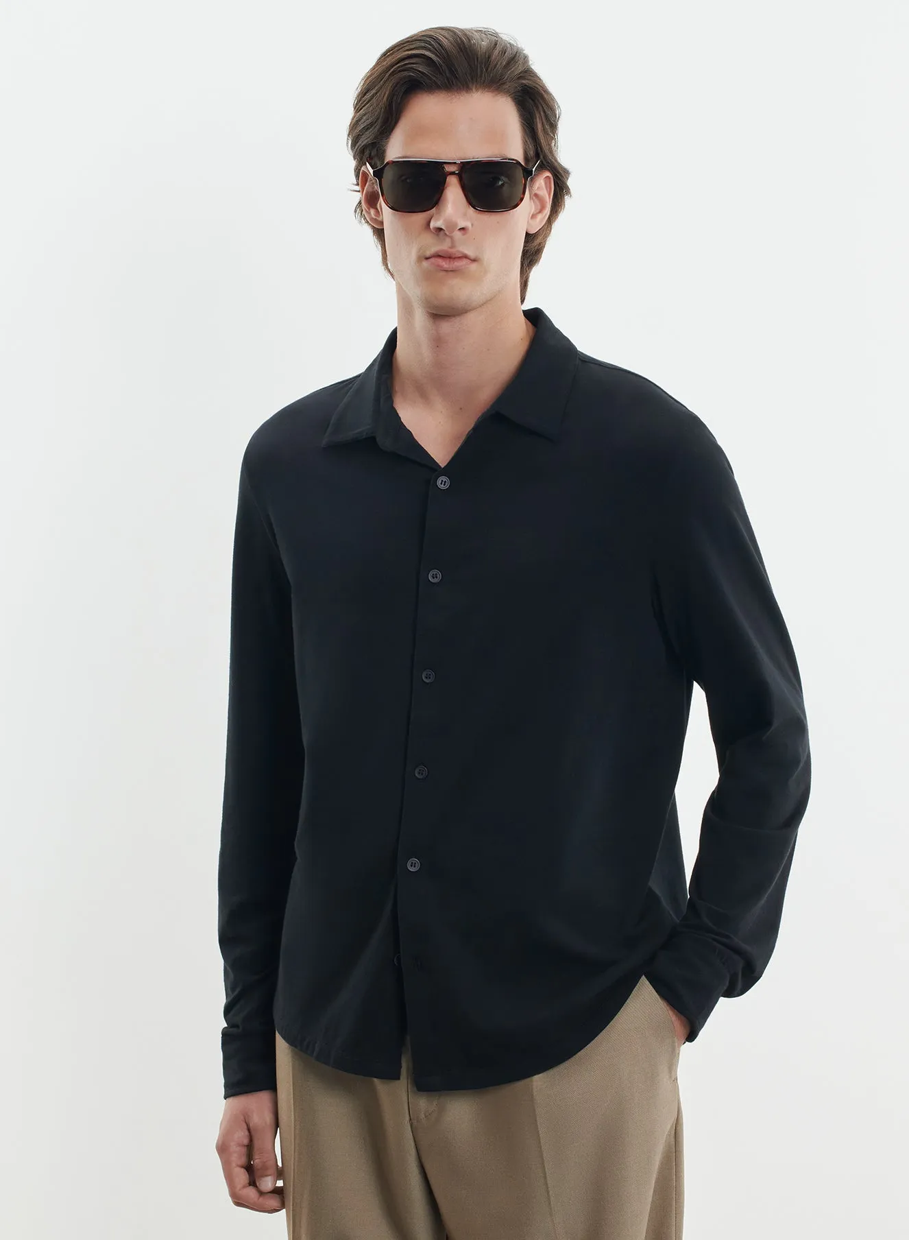Chemise en coton organique et élasthanne