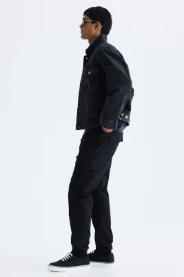 Pantalon cargo Slim Fit - Noir — photo 3