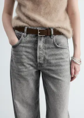 Jean barrel - Gris vintage — photo 3