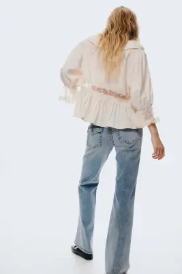 Flared Low Jeans - Bleu denim délavé — photo 4