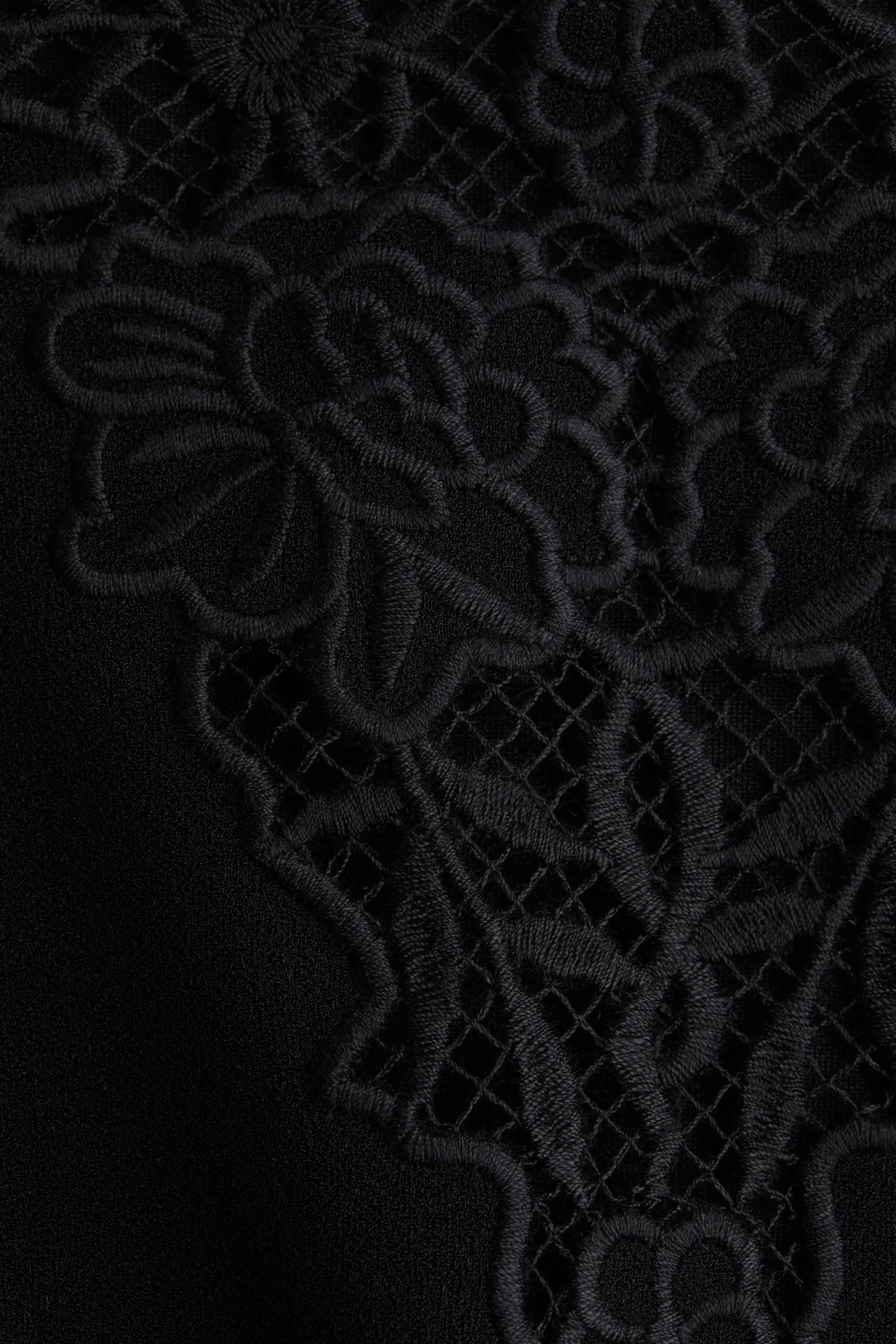 Robe avec détail brodé - Noir