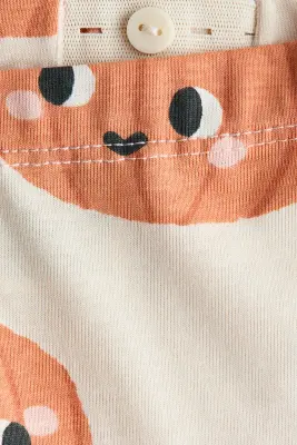 Ensemble imprimé 2 pièces en coton - Beige clair/citrouilles — photo 3