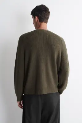 CARDIGAN EN LAINE MÉLANGÉE BOUCLÉE - BRUN — photo 5