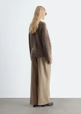 Pull en mohair mélangé - Taupe — photo 4