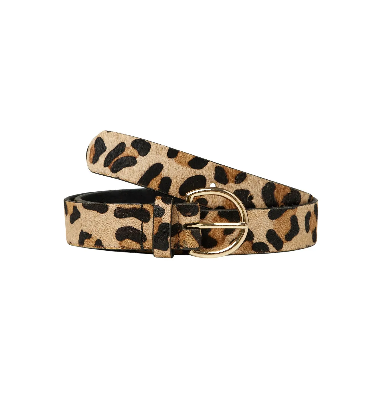 Ceinture en cuir motif léopard