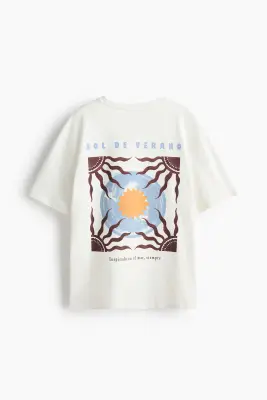 T-shirt oversize imprimé - White/Sol de VeranoBlanc — photo 2