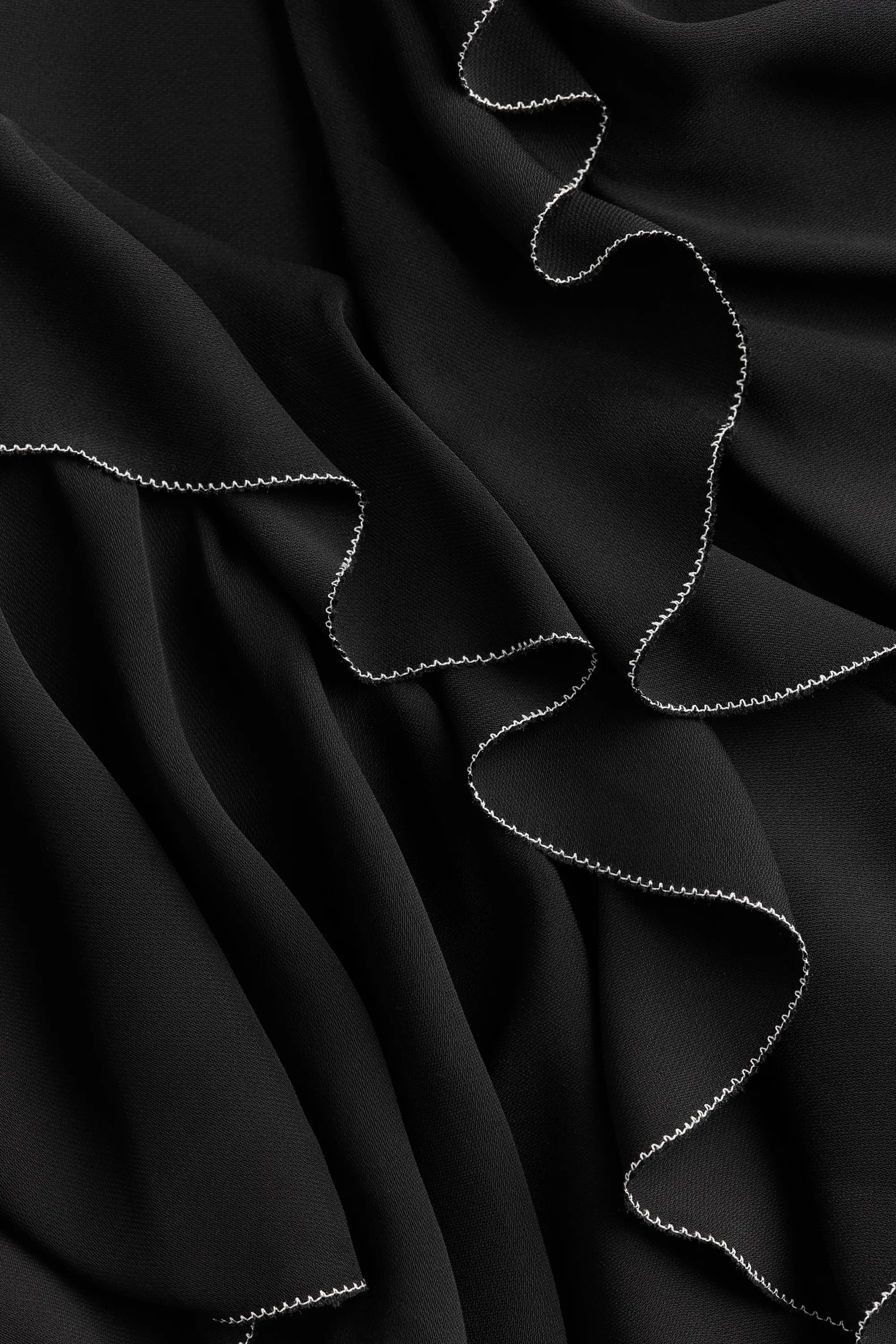 Robe volantée en viscose - Noir