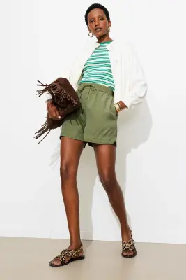 Short fluide uni Femme — photo 2