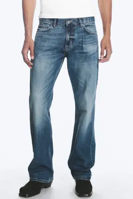 Jean bootcut standard taille basse Sky - Milano Blue - Bleu foncé — photo 1