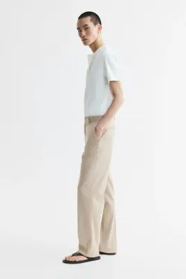 Pantalon chic Regular Fit - Beige clair — photo 3