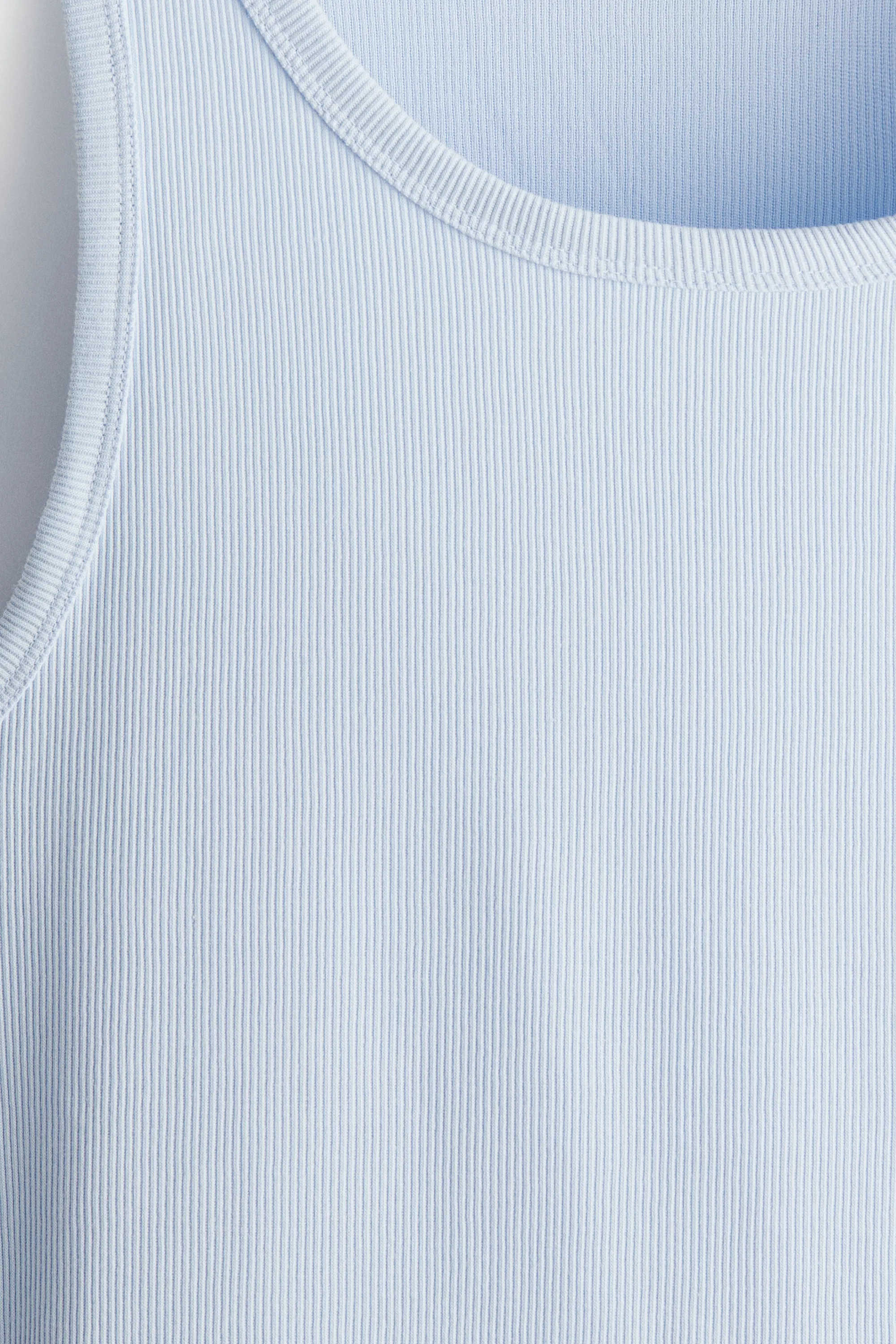 Débardeur côtelé Slim Fit - Bleu clair