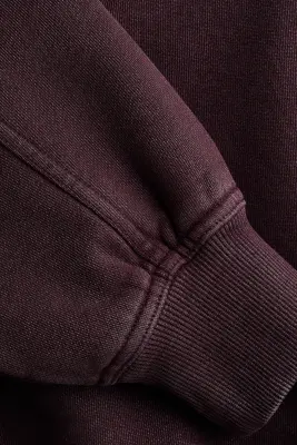 Sweat en coton - Violet prune foncé — photo 4