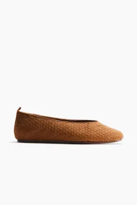 Ballerines tressées - Marron — photo 1