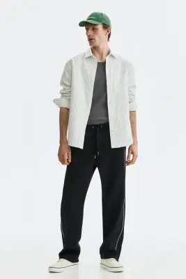 Chemise Oxford Regular Fit - Blanc/rayé — photo 1