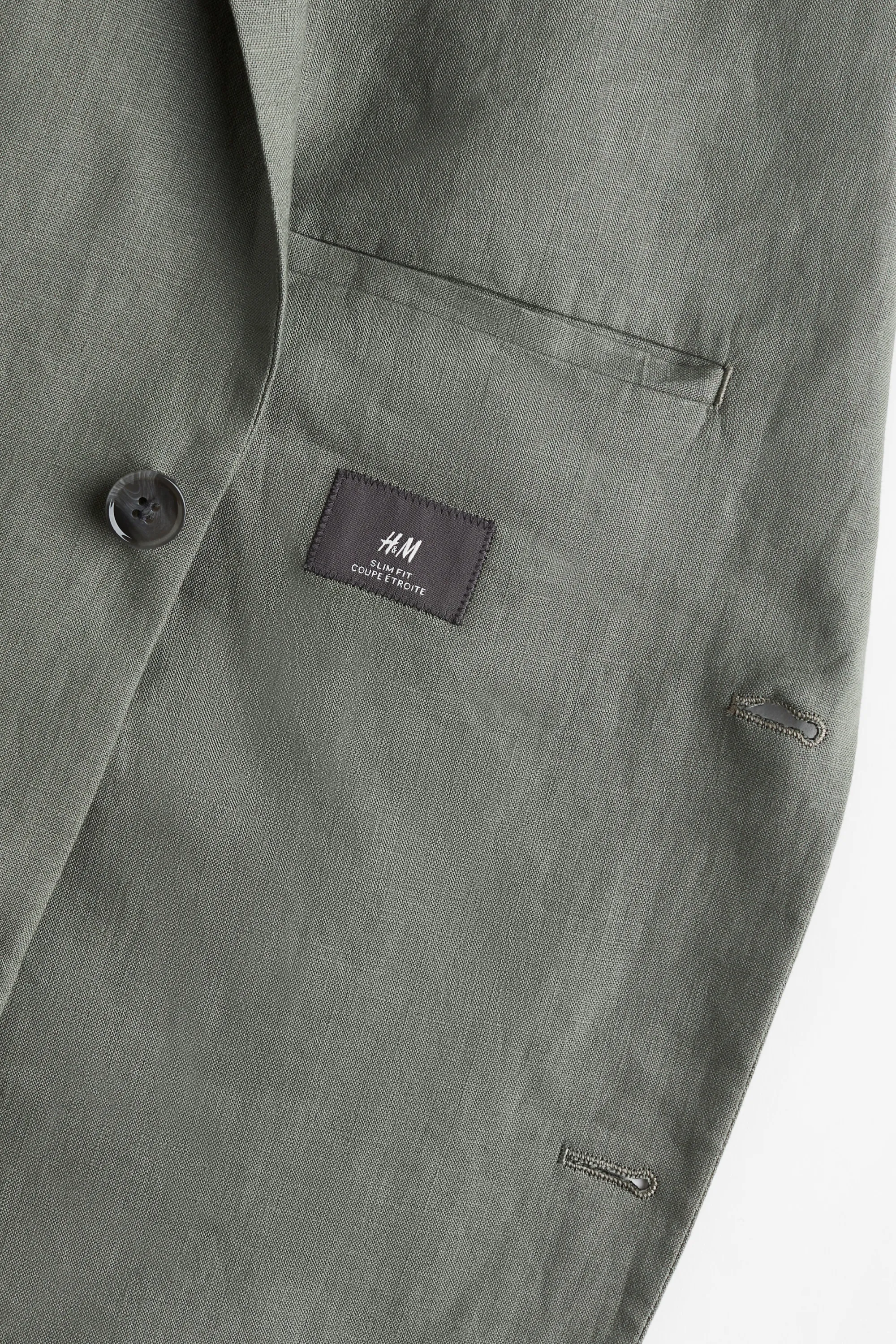Veste Slim Fit en lin - Vert