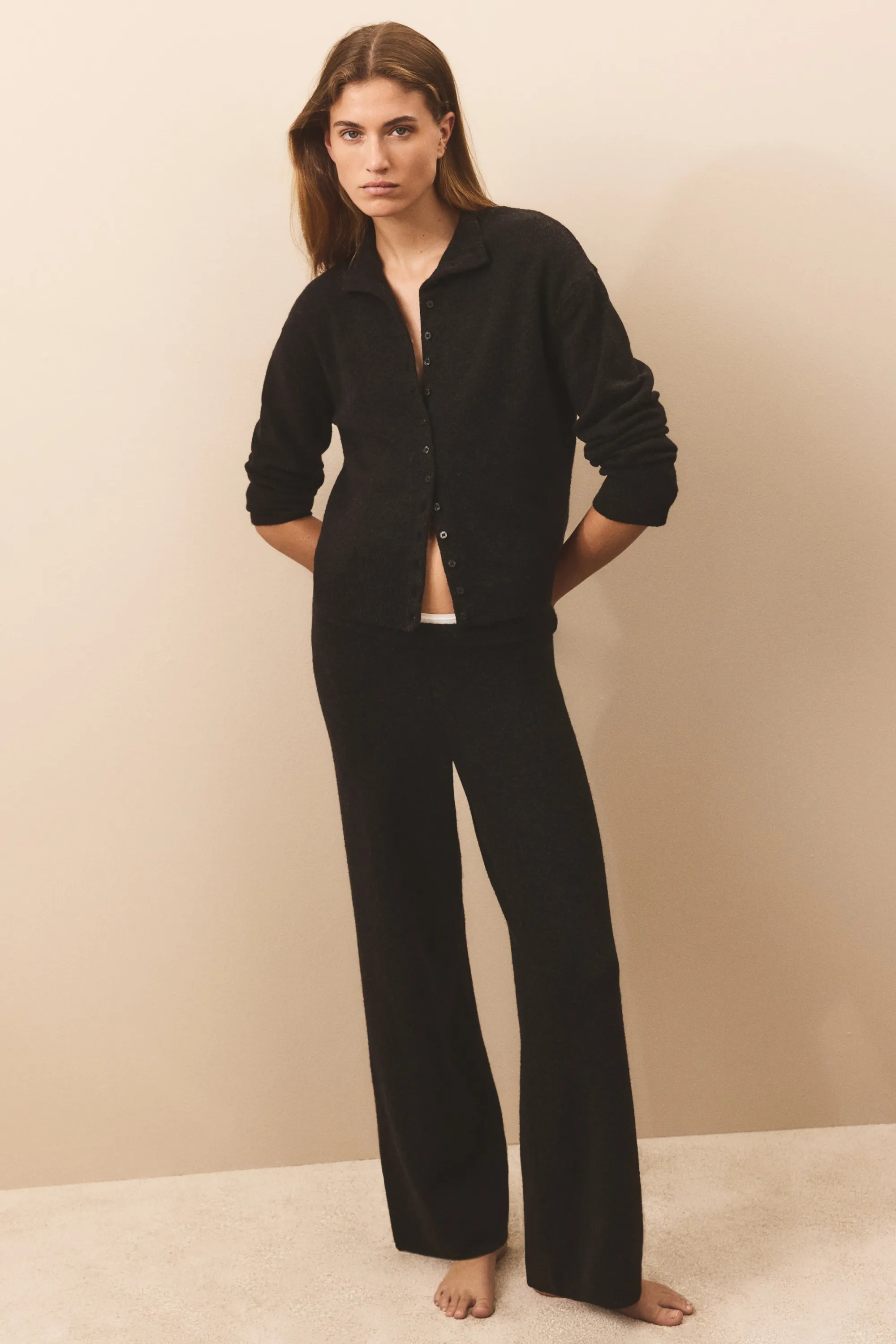 Gilet en maille fine - Noir