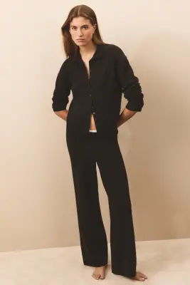 Gilet en maille fine - Noir — photo 1