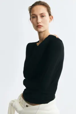 Top en coton Supima® - Noir — photo 3
