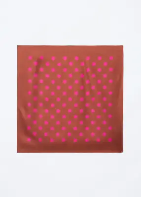 Foulard à imprimé à pois - Brun/Pois roses — photo 2