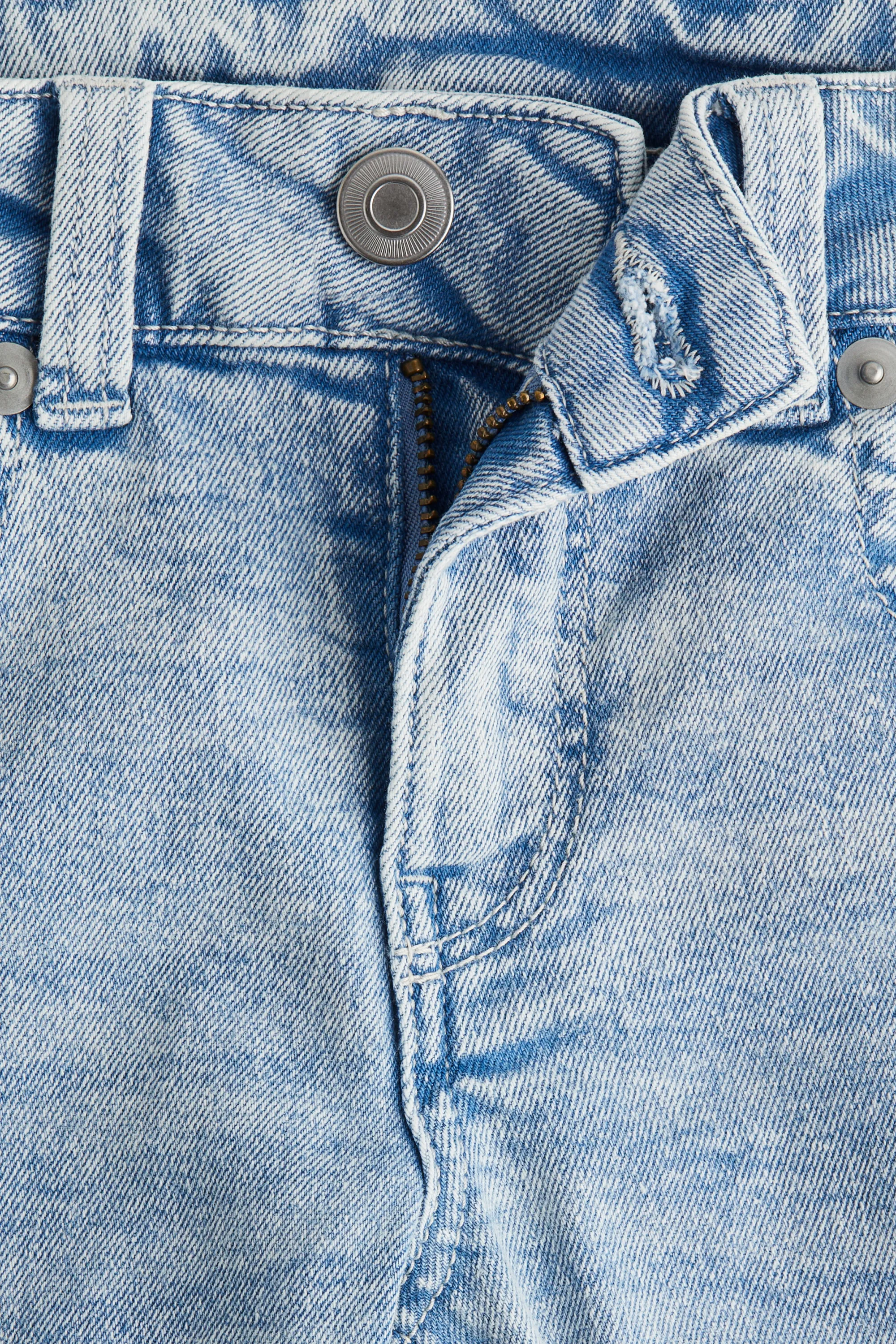 Flared Low Jeans - Bleu denim clair/color block