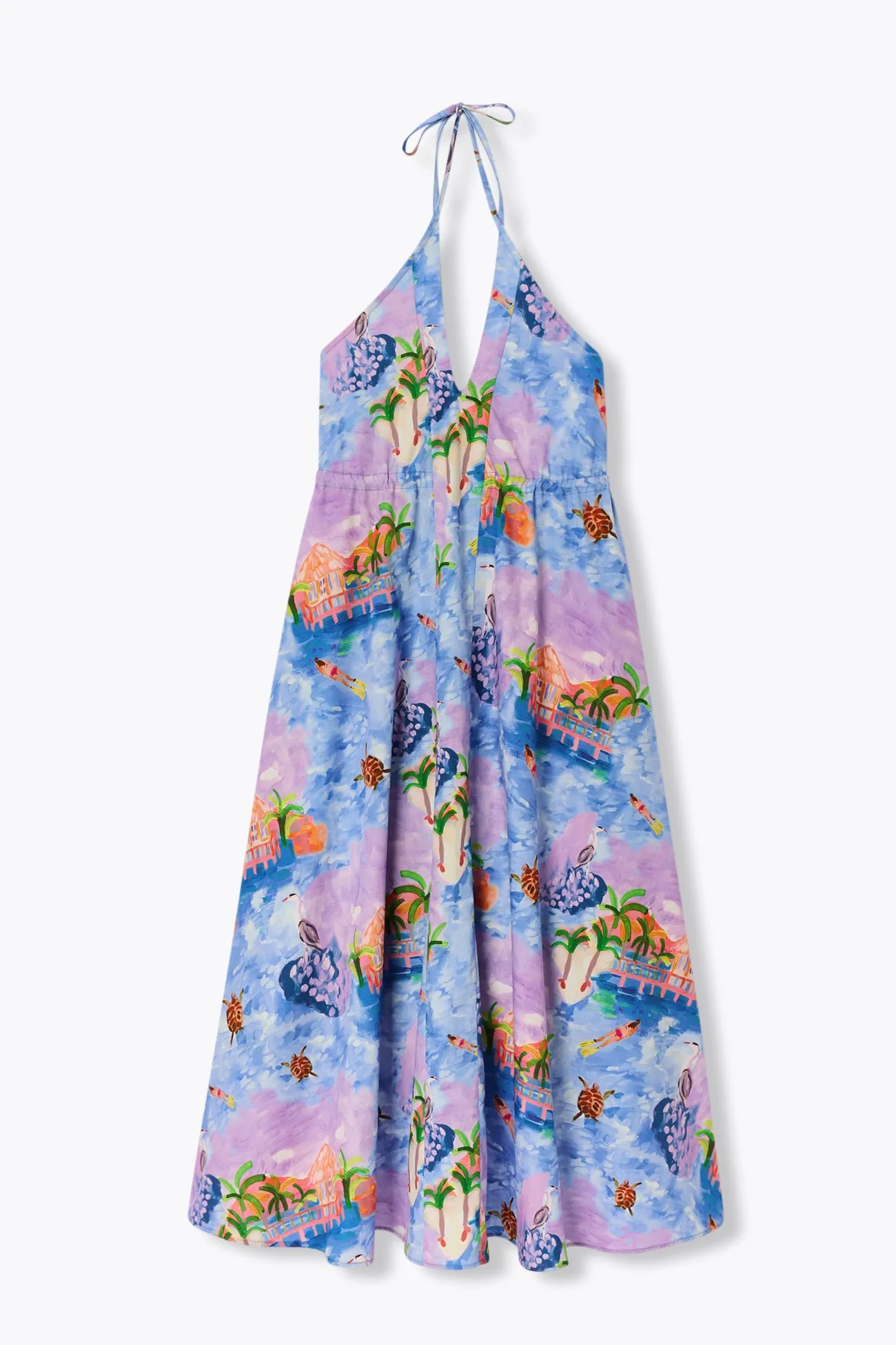 Robe midi dos nu paysage