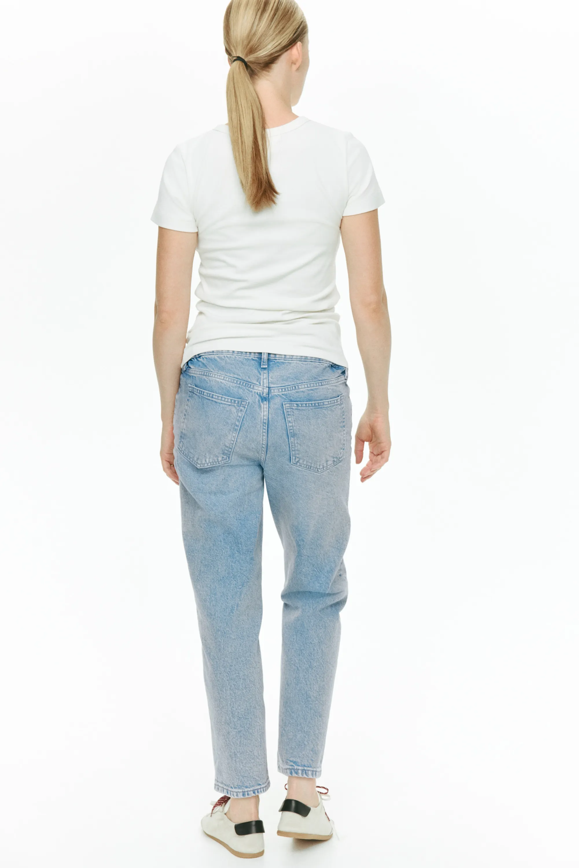 MAMA Straight Ankle Jeans - Bleu denim