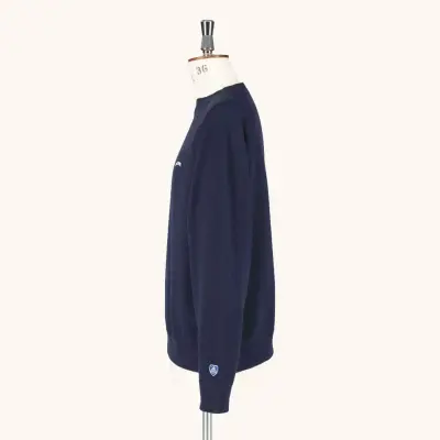 Sweat molleton avec col bateau Navy — photo 2