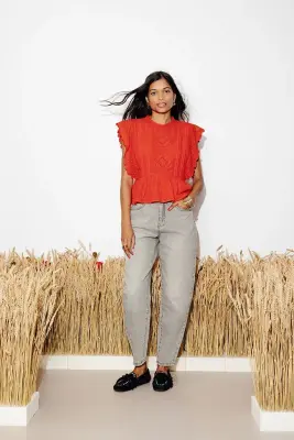 Blouse rétro-romantique Femme — photo 3