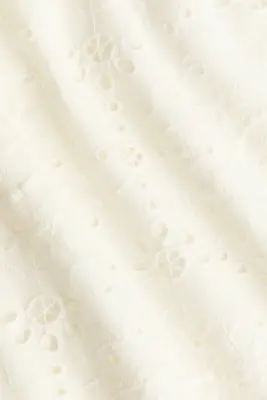 Jupe de plage avec broderie anglaise - Crème — photo 4