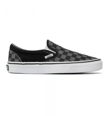 VANS CLASSIC SLIP ON DAMIER Gris Noir — photo 2