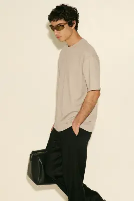 T-shirt Cooling Relaxed Fit - Beige — photo 3