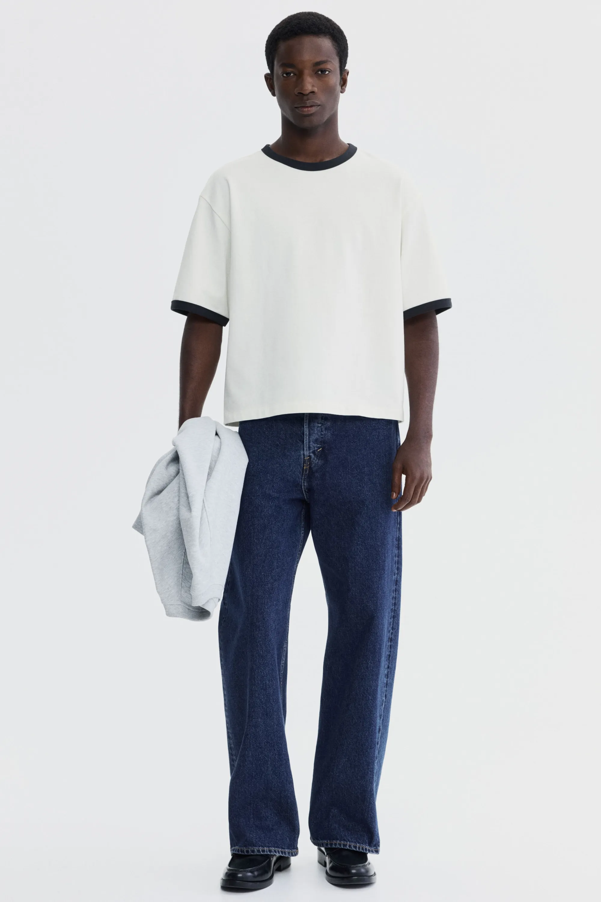 T-shirt boxy Loose Fit - Blanc